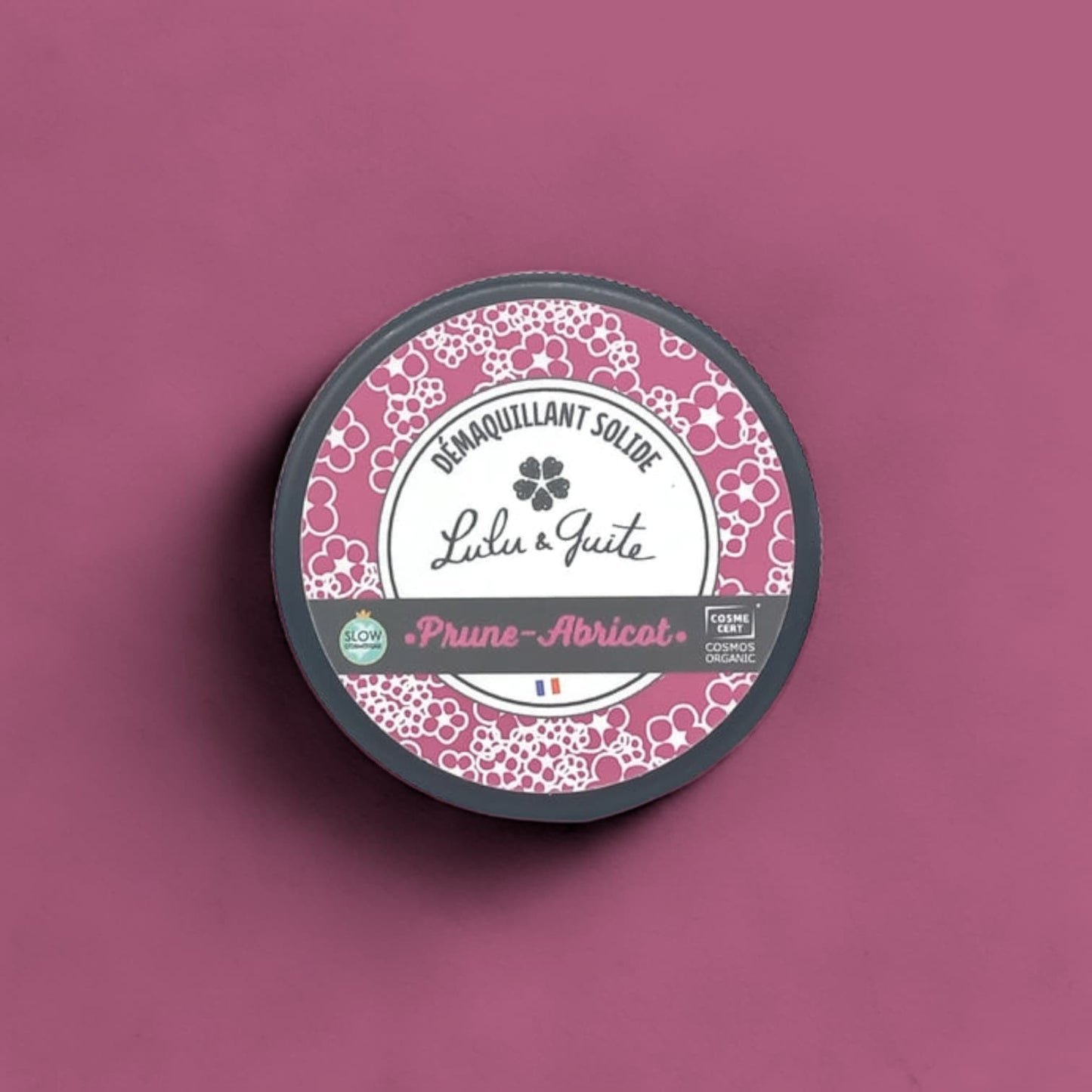 Démaquillant solide visage et yeux Lulu & Guite, certifié Bio COSMOS Organic, enrichi en huile d'olive, huile de prune et huile d'abricot, convient à tout type de peau