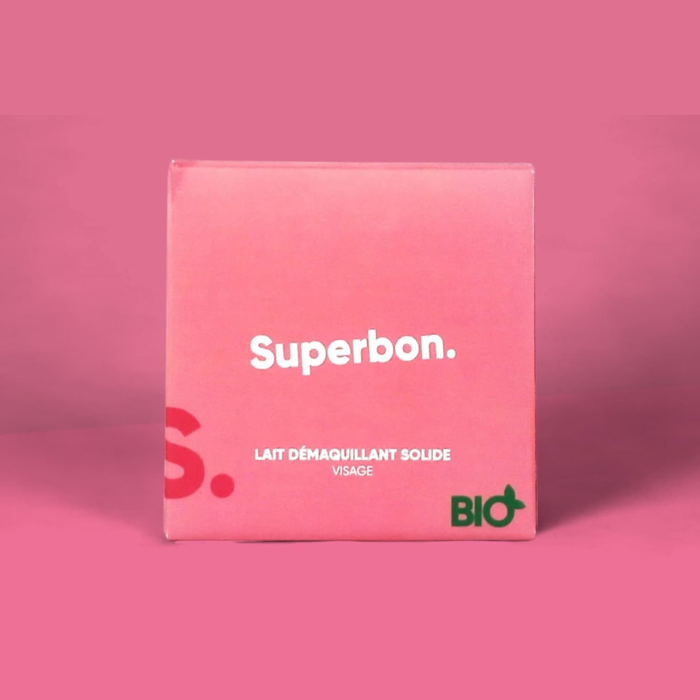 Démaquillant solide visage et yeux Superbon, certifié Bio, enrichi en beurre de karité et huile de ricin, convient à tout type de peau