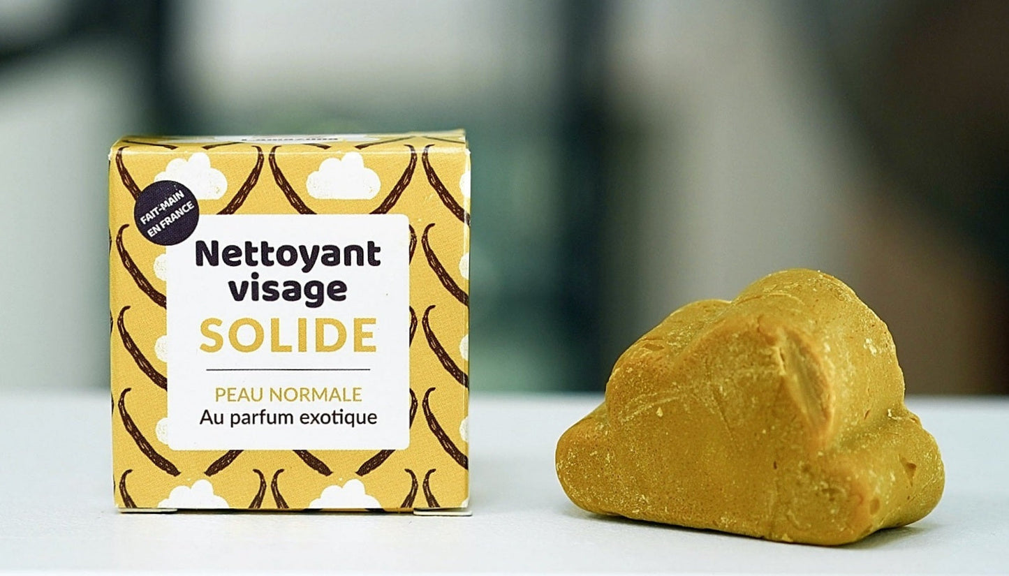 Nettoyant solide pour le visage pour peau normale par Lamazuna, laisse la peau douce et propre sans tiraillement