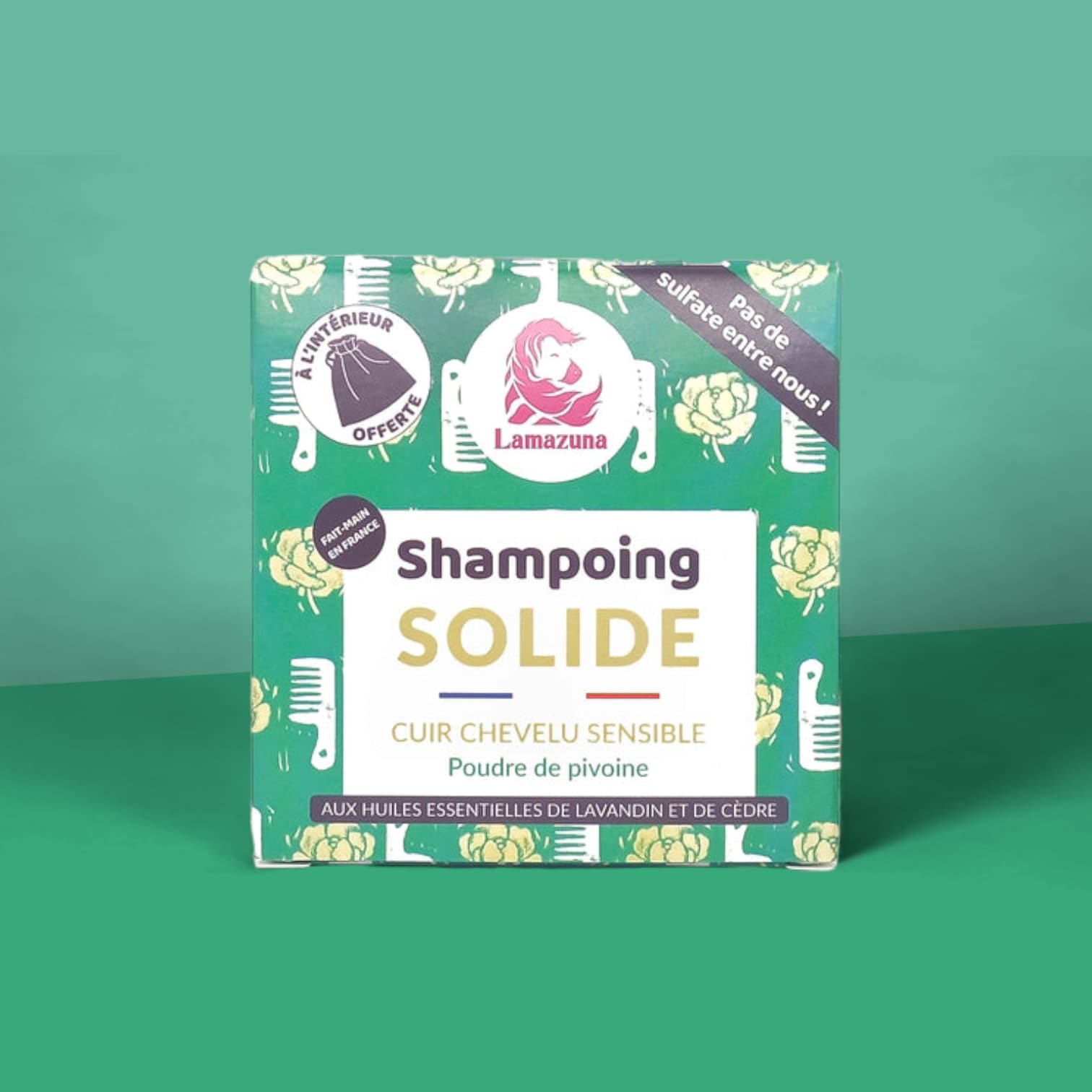 Shampoing solide cuir chevelu sensible de la savonnerie Lamazuna. Soin naturel pour les cheveux, apaise et nourrit en profondeur
