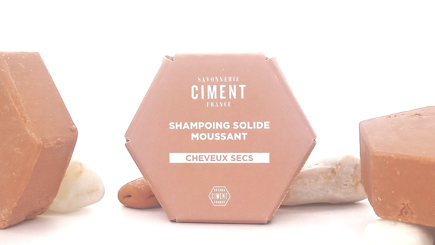 Shampoing solide pour cheveux secs - Ciment