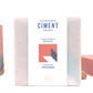 Savon surgras Bio Étoile aux jolis motifs de carreaux, de la marque Ciment Paris, saponification à froid à la main, senteur sans allergènes à l’Orange