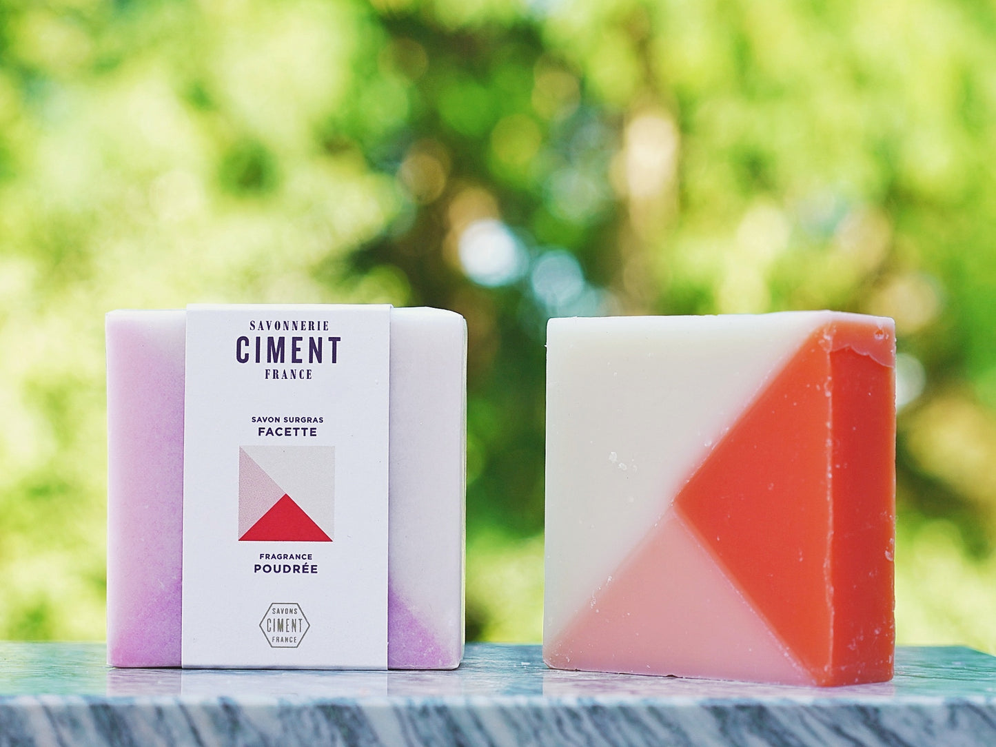 Savon surgras Facette - Ciment